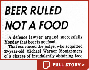 Beer ruled not a food news story